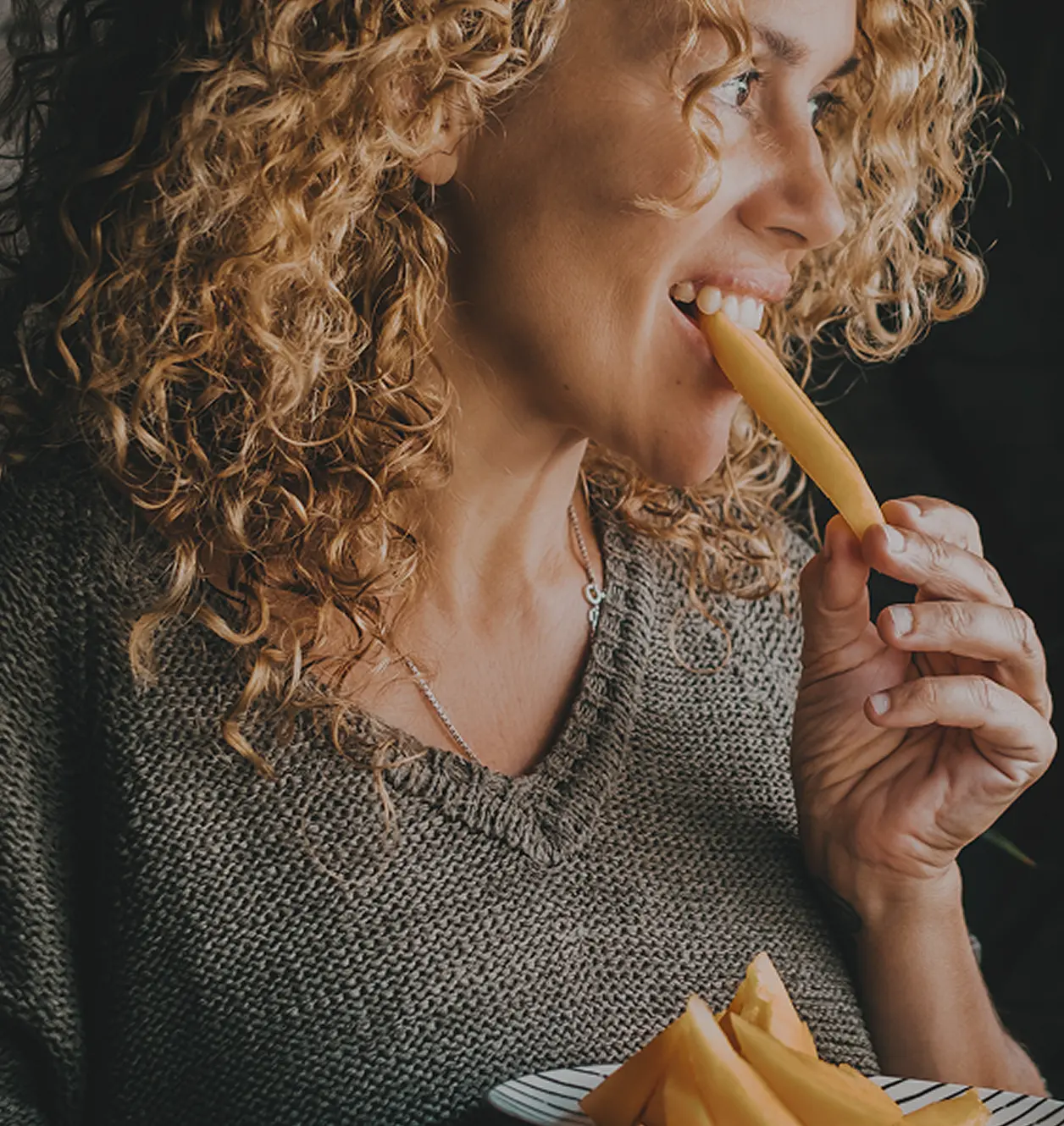woman eating